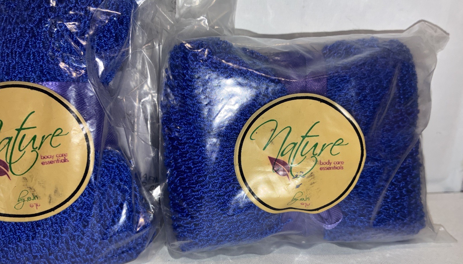 Lot Of 3-African Net Body Sponge To Remove Dead Skin And Exfoliate Bath ( Blue)