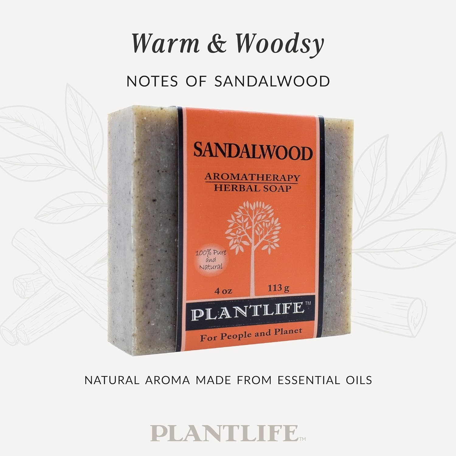 Moisturizing Sandalwood Bar Soap – 4oz Eco-Friendly Luxury for All Skin Types