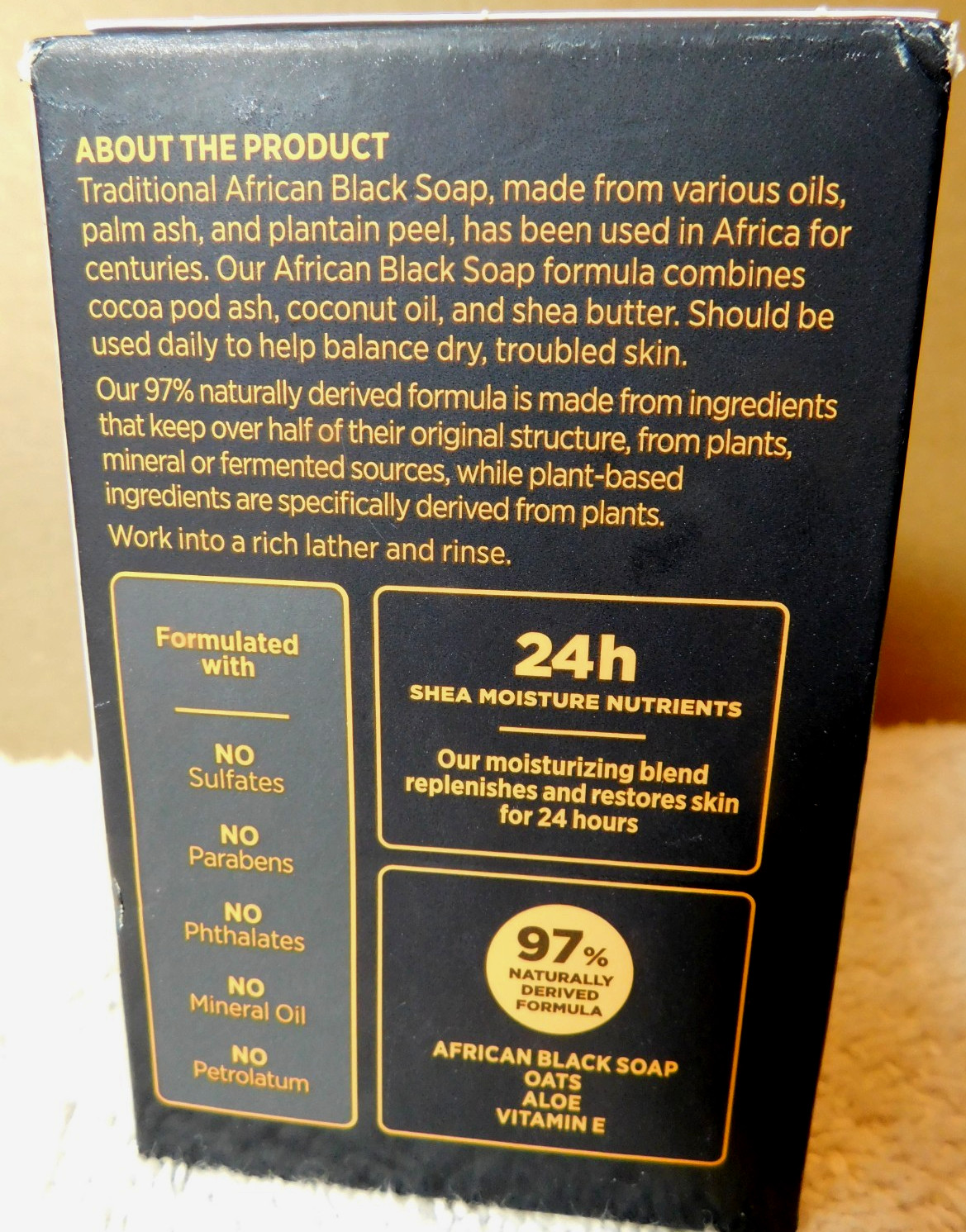 Shea Moisture~African Black Soap Calm&Clearing Bar Soap w/Plant-Based Moisturize