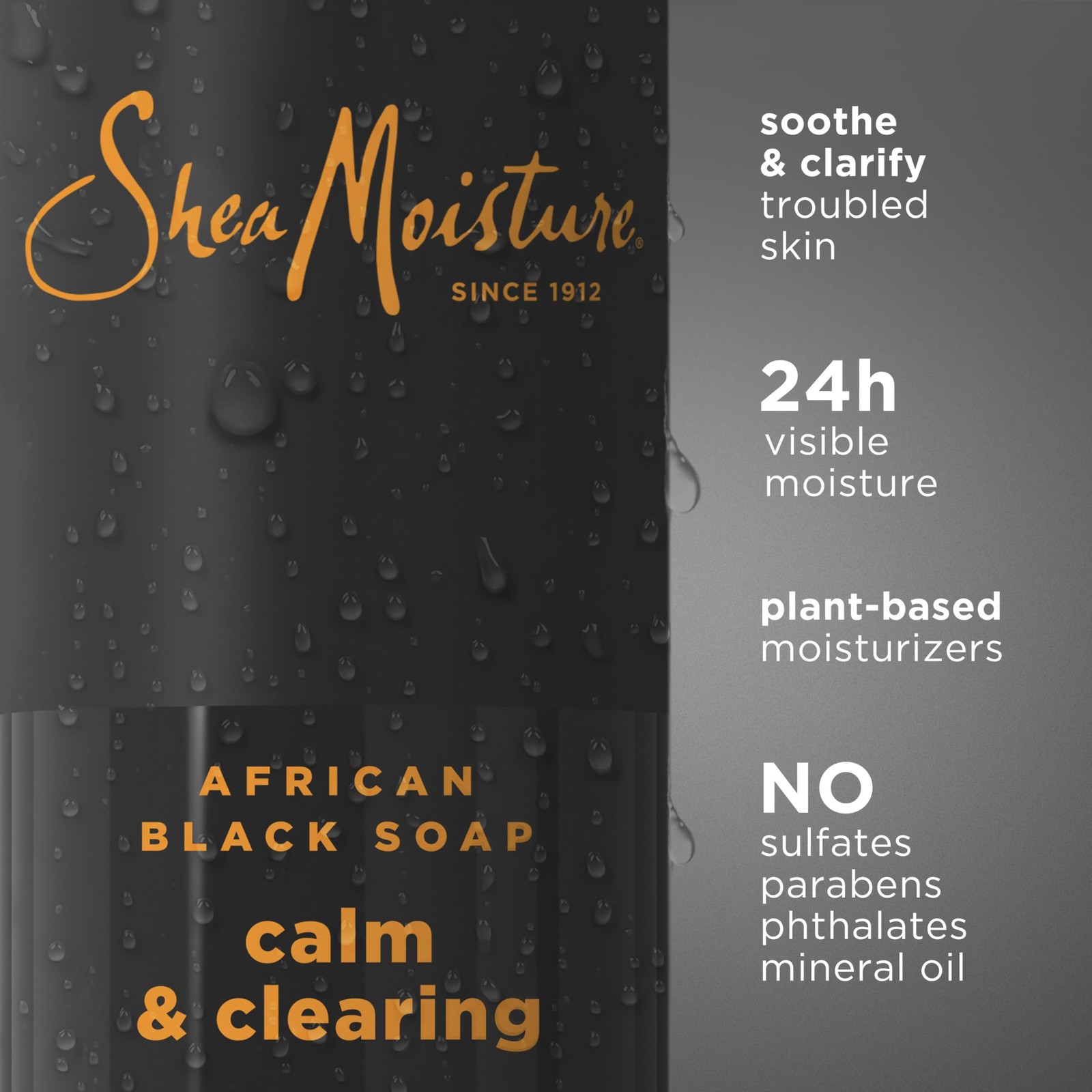 SheaMoisture African Black Soap Body Wash Calm 18 Fl Oz (Pack of 1), White