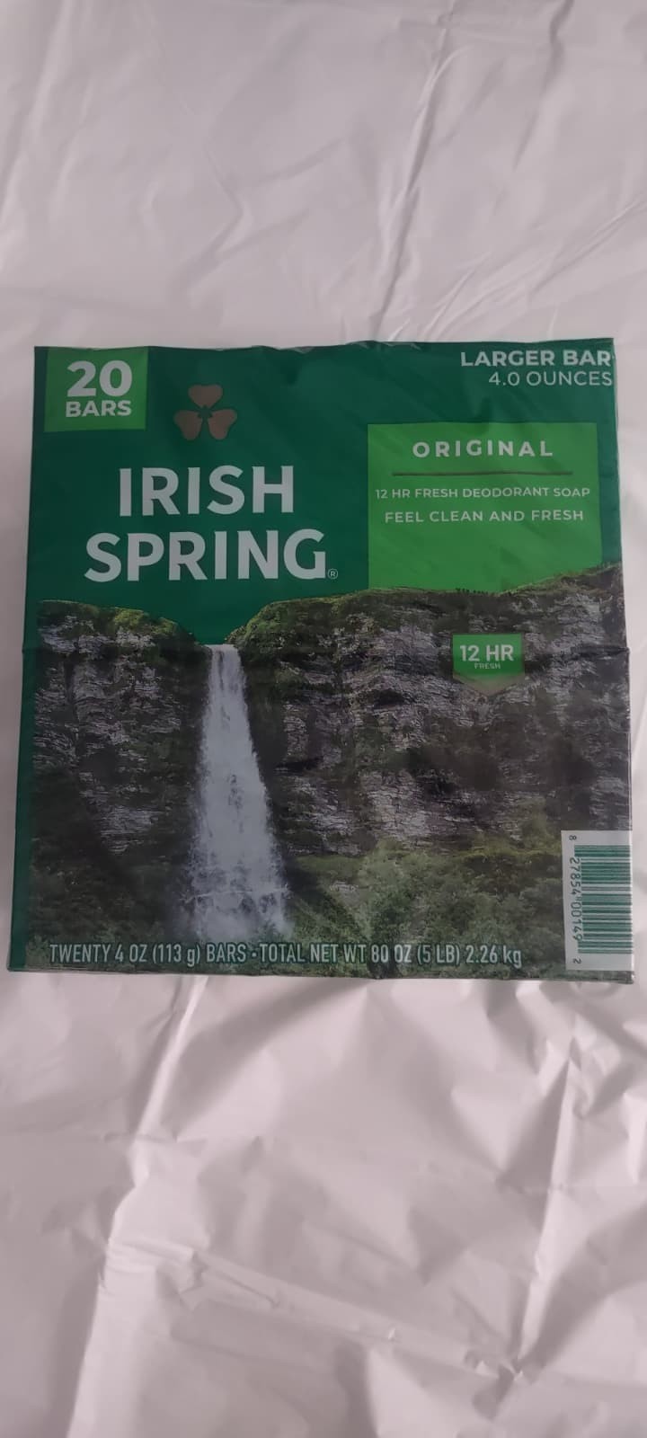 Irish Spring Bar Soap Original Clean 4oz 20 Pack Refreshing Deodorant