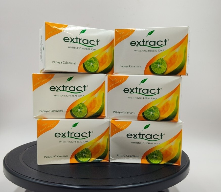 12 pcs Extract Papaya Original Whitening Herbal Soap 12 x 125g