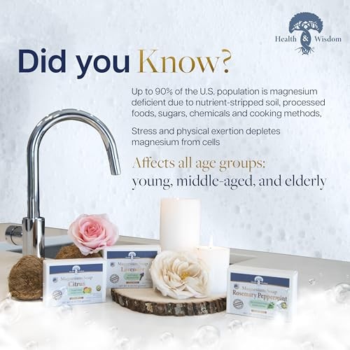 Magnesium Bar Soap with Aloe & Essential Oils – 4oz