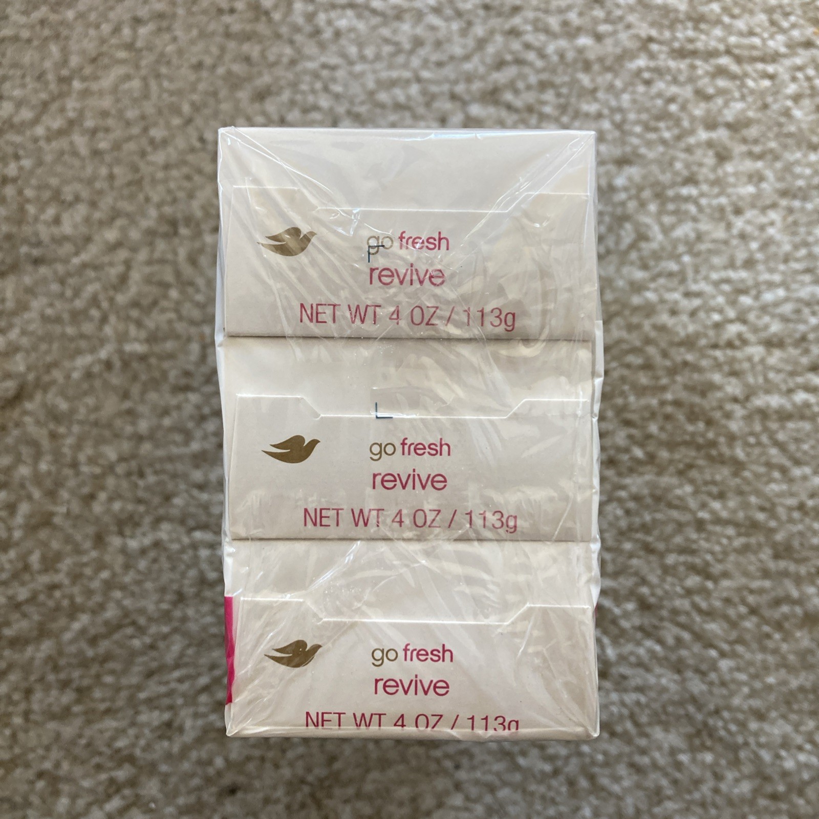 Dove Revive Pomegranate & Lemon Verbena Scent – 6 4oz Bath Bars NOS