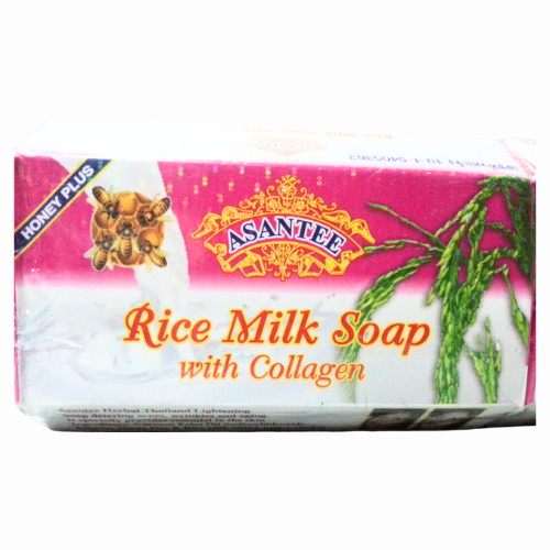 12X Asantee Rice Milk Collagen Body Soap Lightening Skin Thai 125g