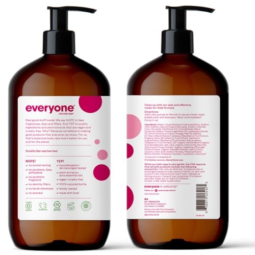 3 in 1 Berry Blast Kids Soap 32 oz Skin Cleaning Agent for Healthy Skin