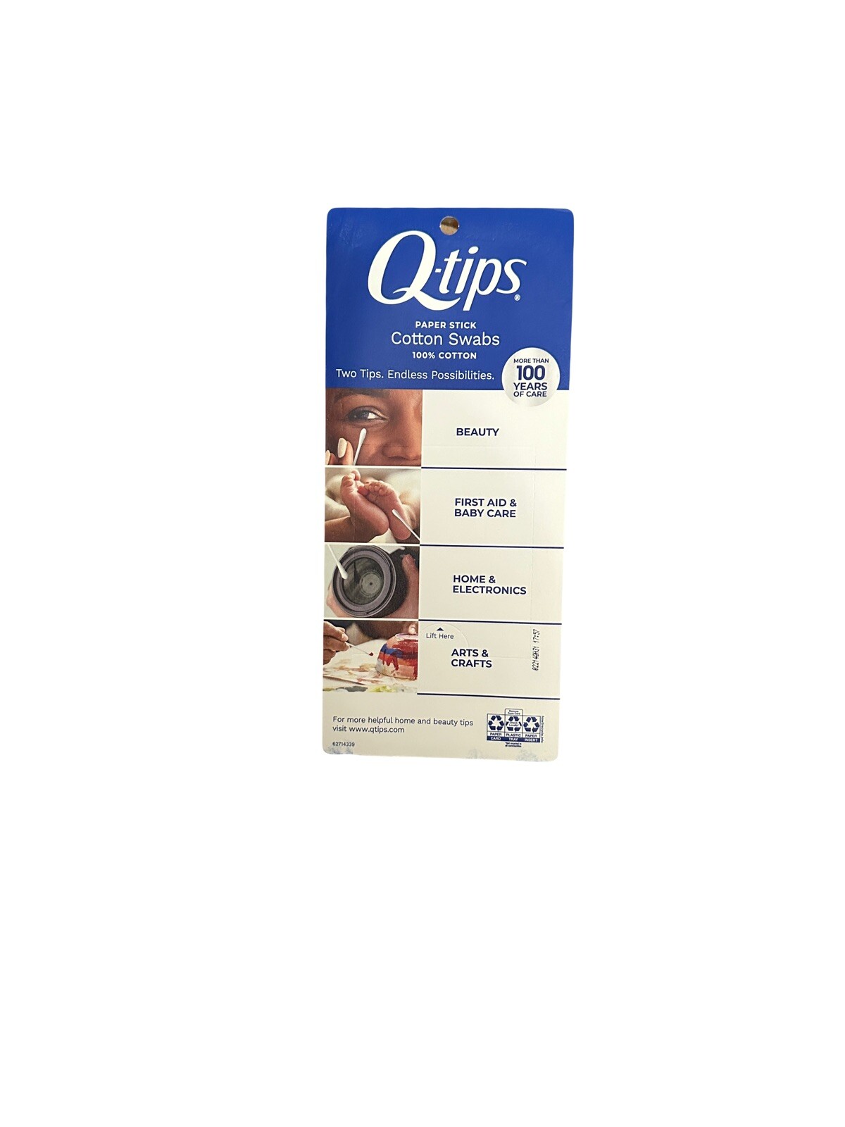 Q-Tips Cotton Swabs, 625 Ct 100% pure cotton