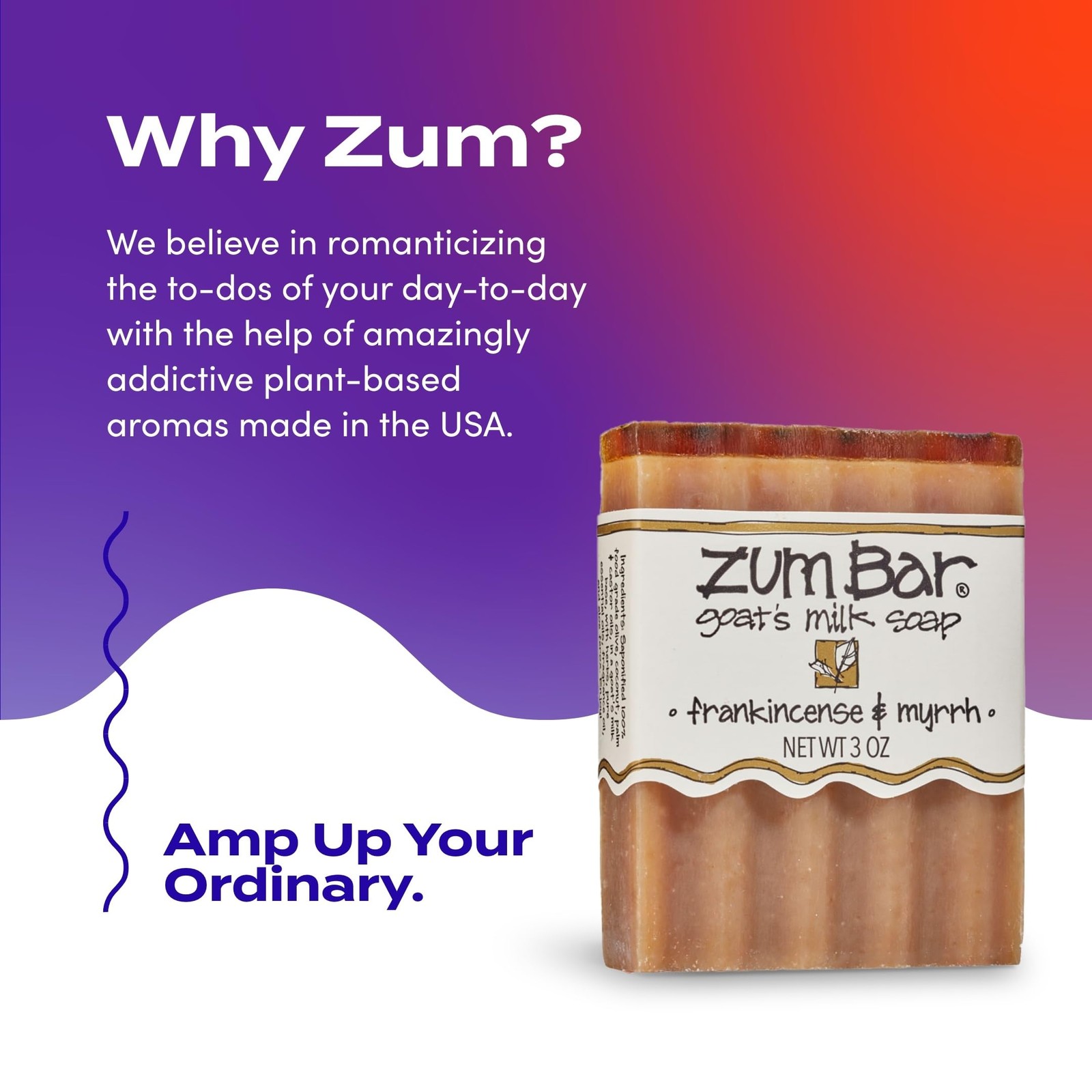 Zum Bar Goat’s Milk Soap – Frankincense and Myrrh – 3 oz (3 Pack)