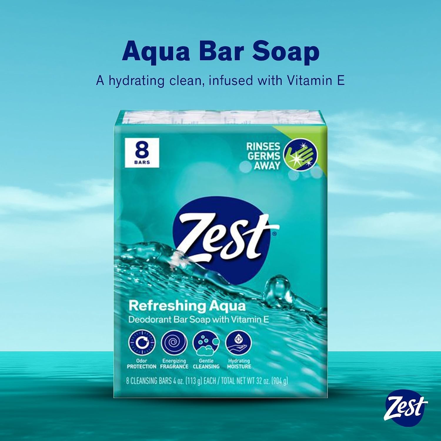 Aqua Scented 8-Bar Detoxifying Bath Soap Set – 4 Oz Bars for Luxurious Cleansing