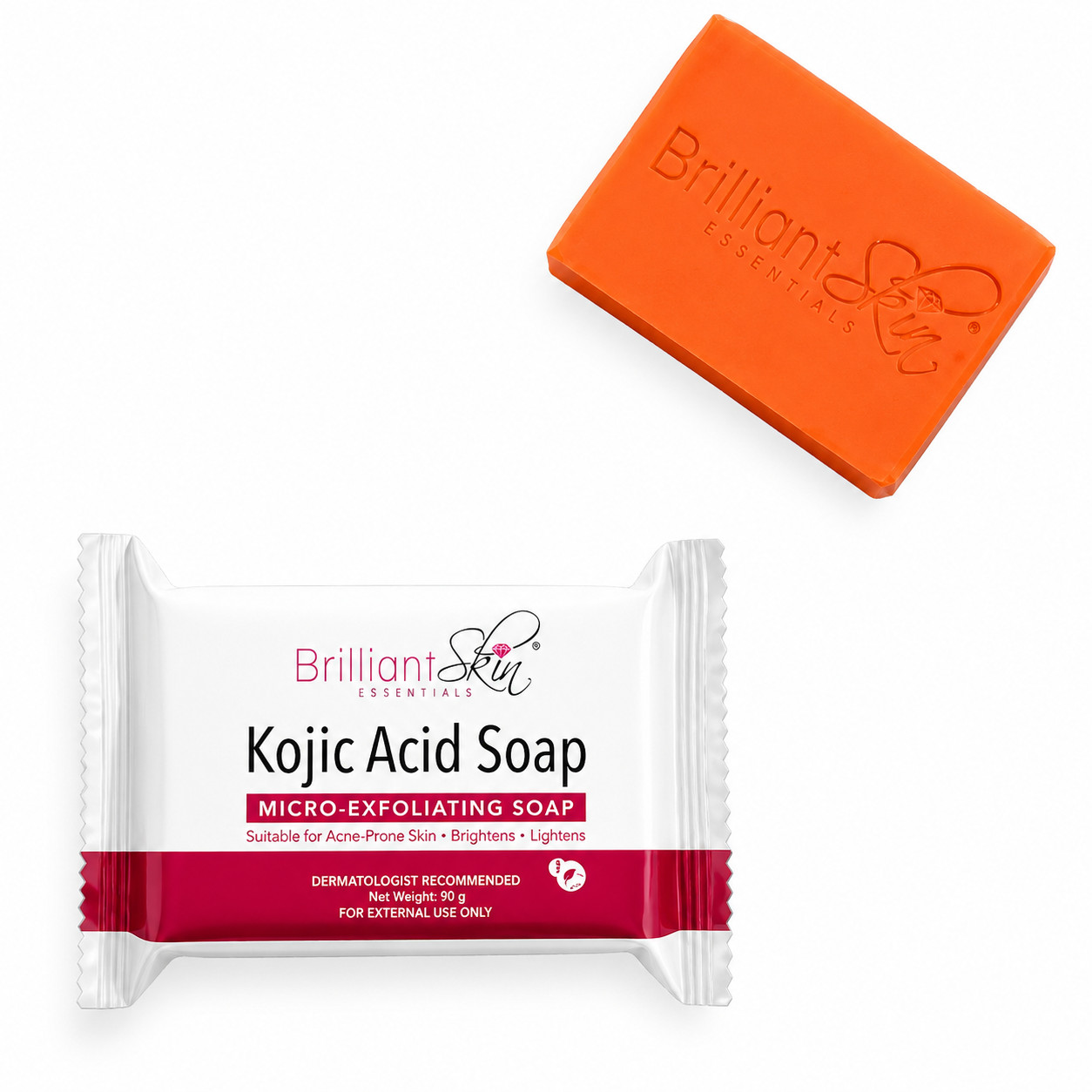5 PCS Brilliant Kojic Soap – Whitening, Acne Treatment & Dark Spot Remover