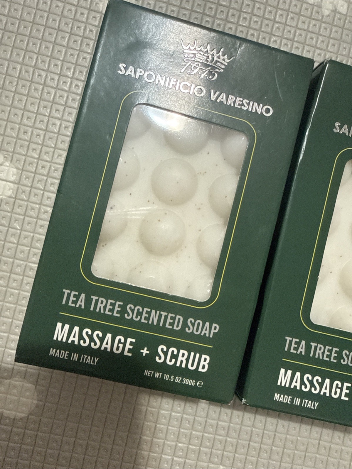 2PCS SAPONIFICIO VARESINO Body Soap For Him Massage & Scrub Tea Tree