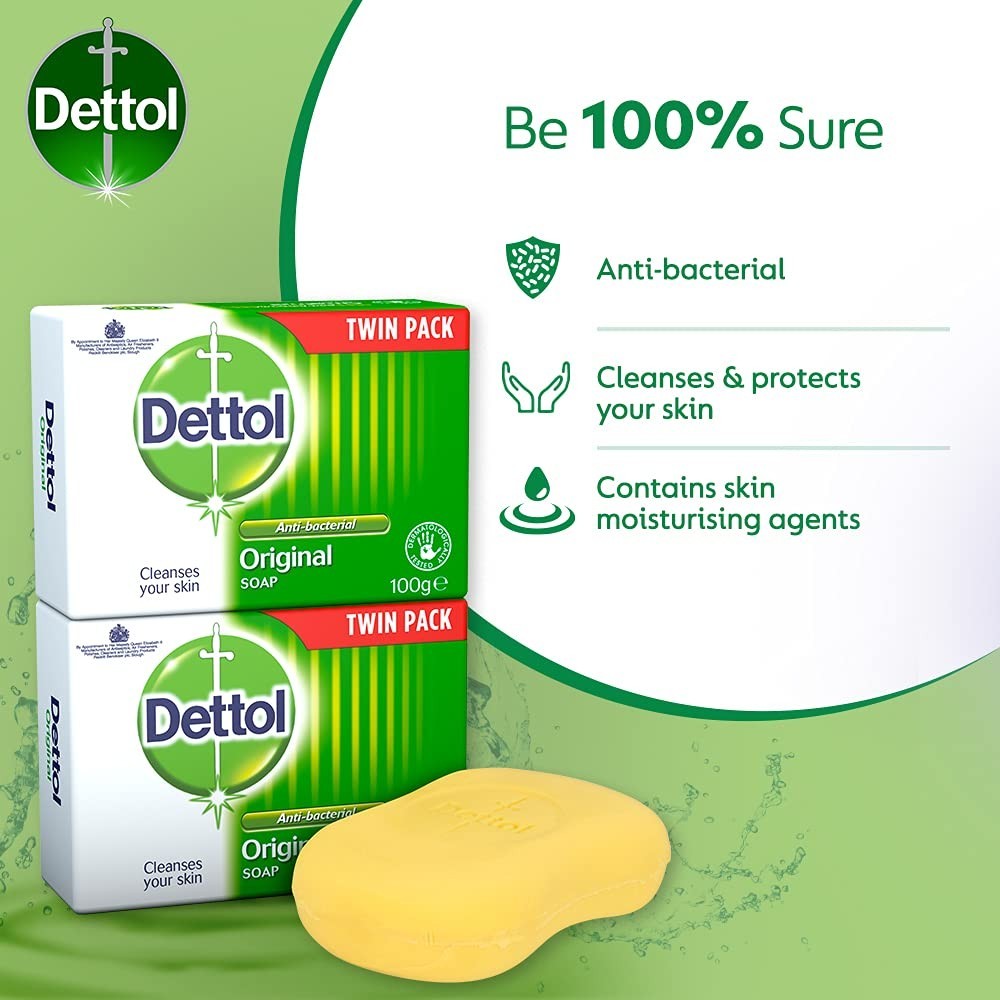 100g Bar Soap Twin Pack – Gentle, Moisturizing, and Bacteria-Fighting