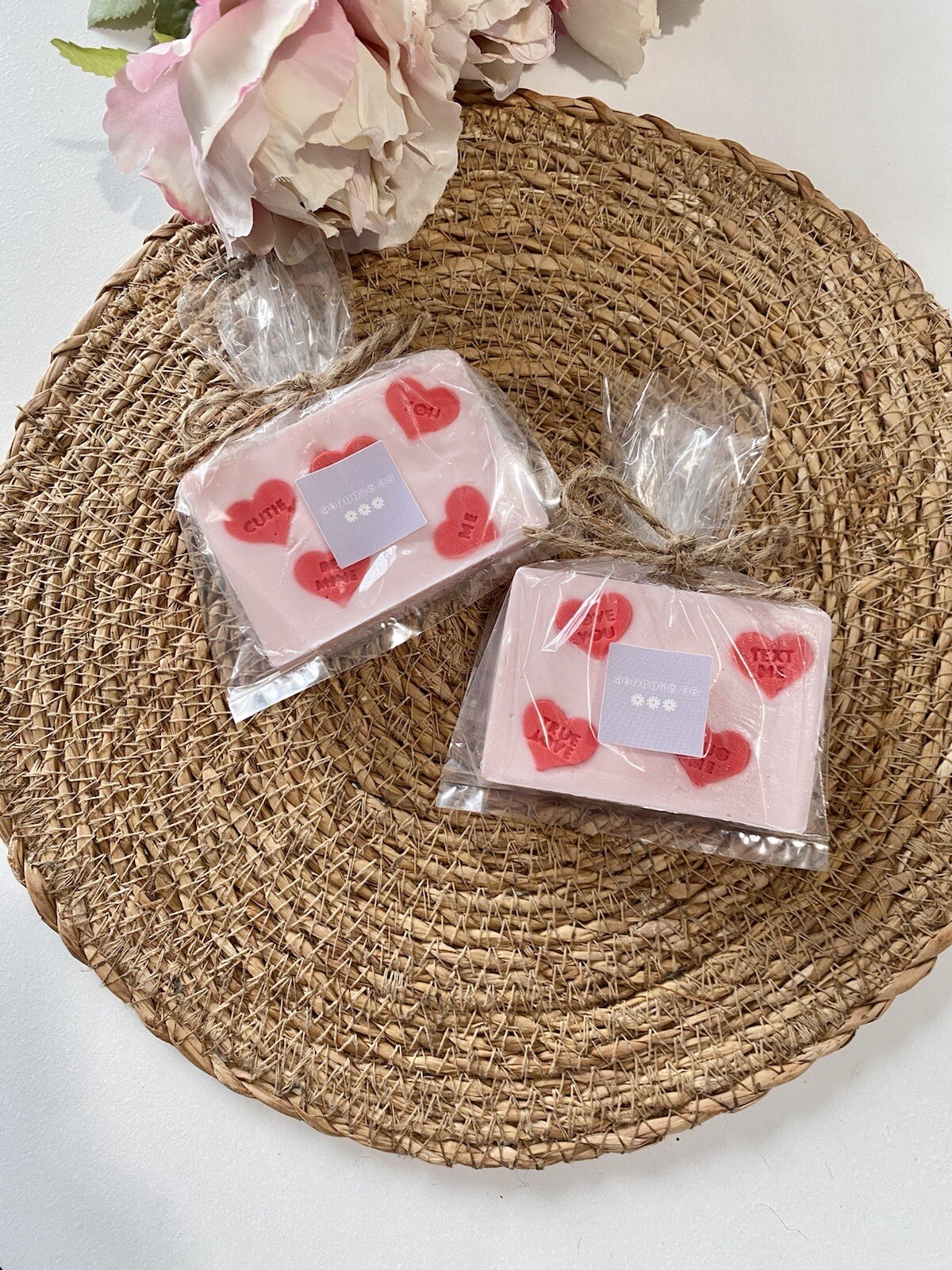 SALE Handmade Valentines Day “Love” Soap 3.0 oz Bar