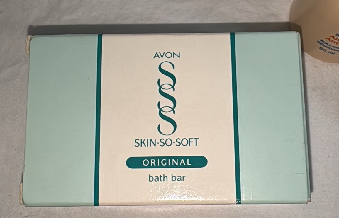 Vintage Avon Skin-So-Soft Lot Soap, Deodorant & Foot Soak, Ivy Block NEW