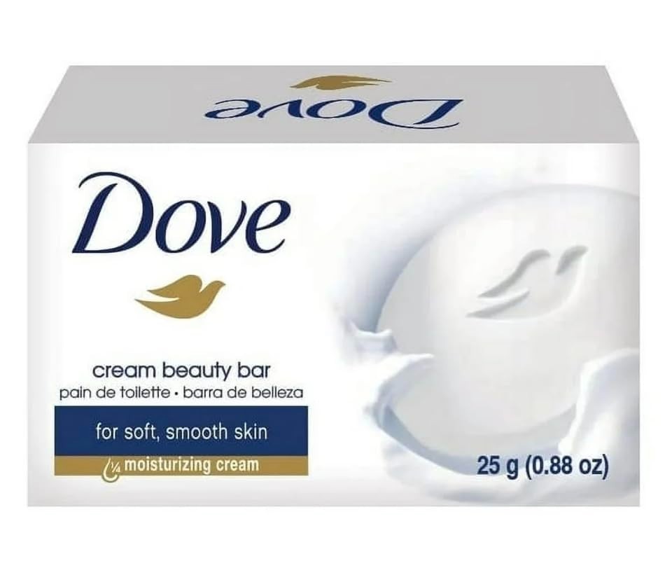 (12) Pack 25 Grams Cream Beauty Bar Travel Size Soap .88 Oz