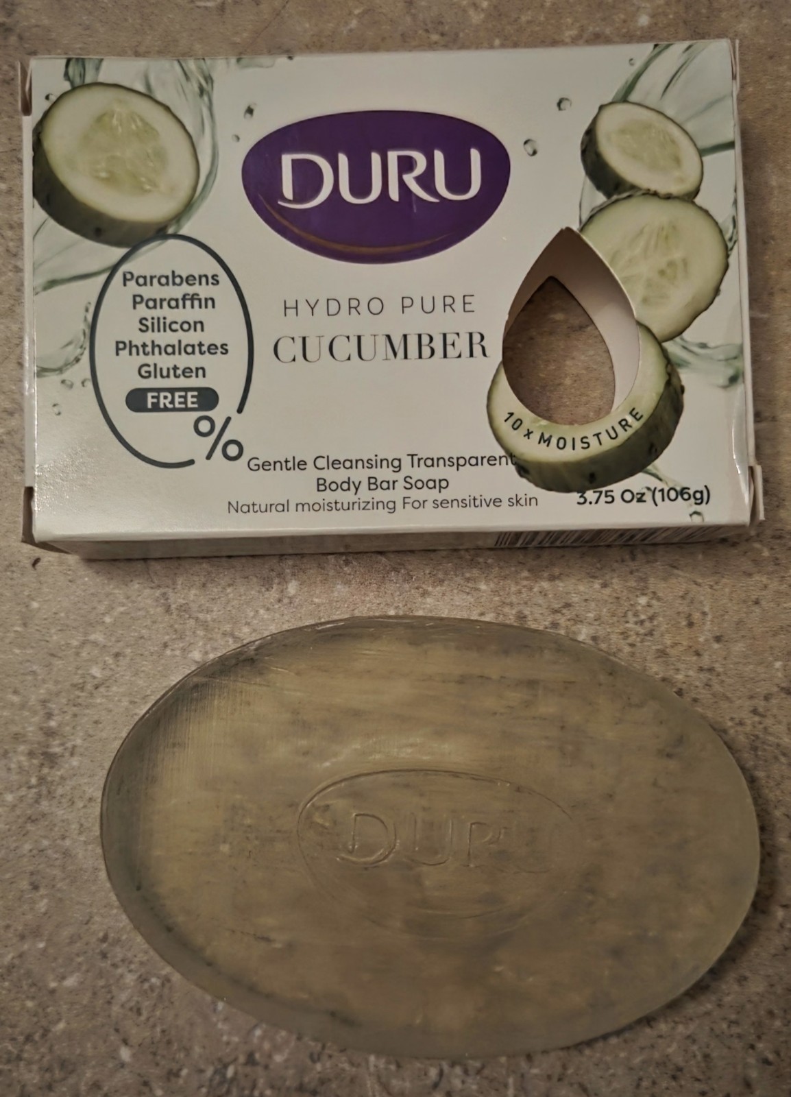 3.75 oz Duru Hydro Pure Micellar Gentle Cleansing Transparent Body Bar Soap
