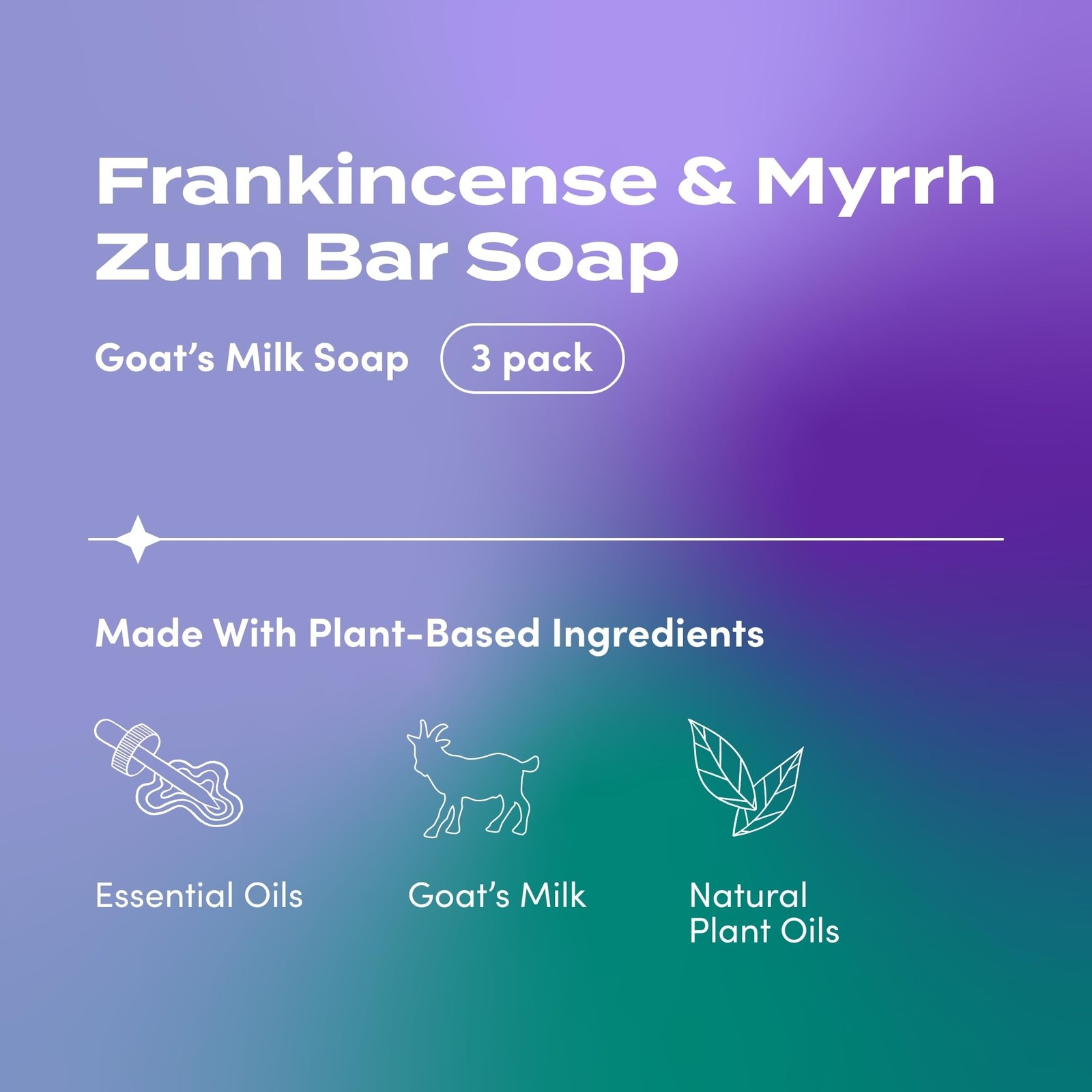 Zum Bar Goat’s Milk Soap – Frankincense and Myrrh – 3 oz (3 Pack)