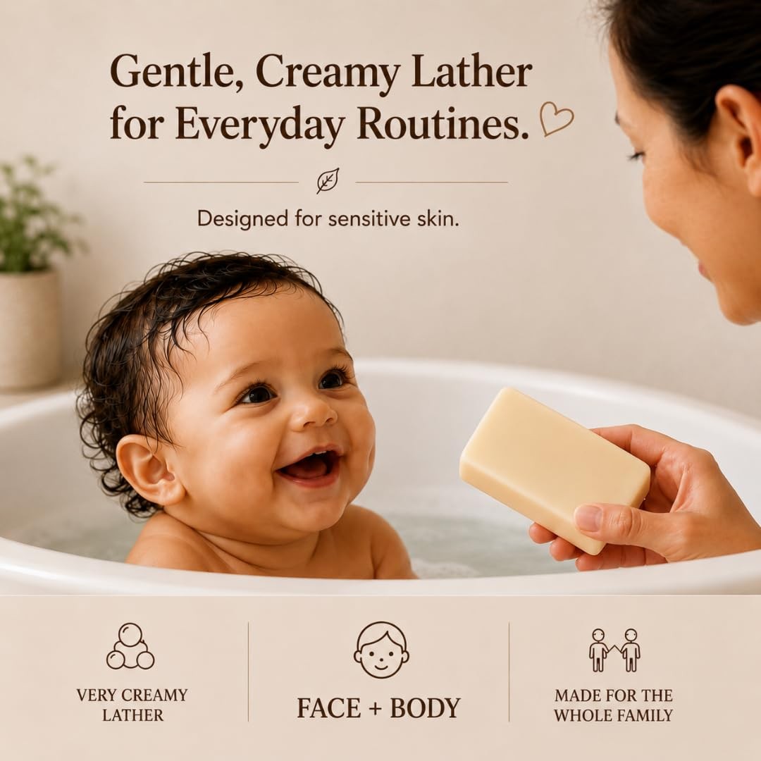 Fragrance Free Baby Bar Soap for Sensitive Skin | Unscented Natural soap bar …