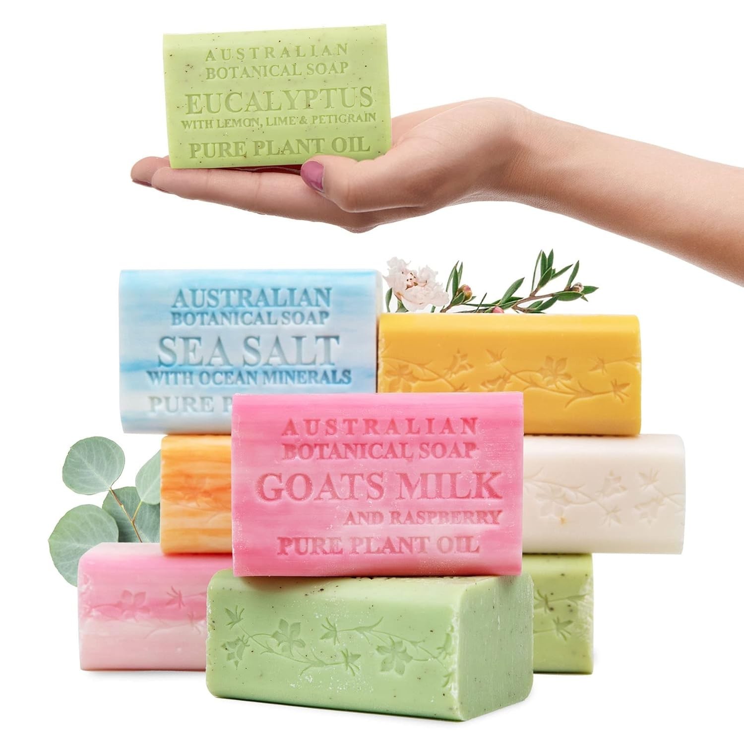 Sustainable 6.6oz Soap Bars – 8 Vibrant Scents Enriched with Shea Butter
