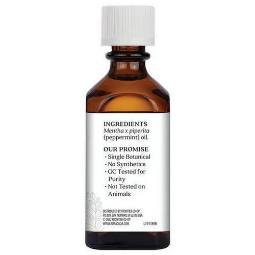 Aura Cacia Pure Essential Oil, Peppermint, 2 fl oz (mentha piperita) 2 Fl Oz By