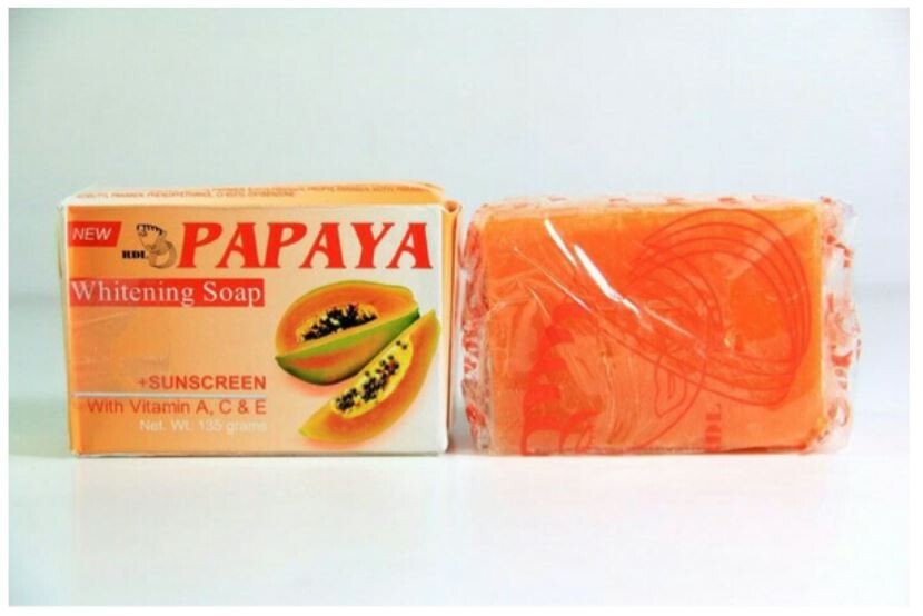 5UNIT RDL PAPAYA WHITENING SOAP + SUNSCREEN VITAMIN A, C & E FOR LIGHTENING SKIN