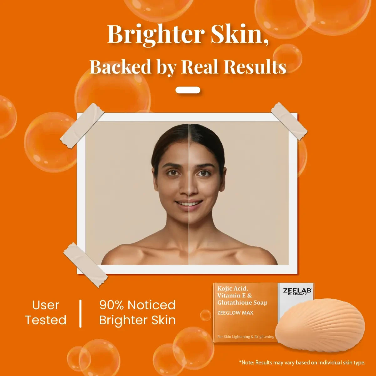 Kojic Acid and Glutathione Soap​ with Vitamin E For Glowing Skin 75GM Pack of 3