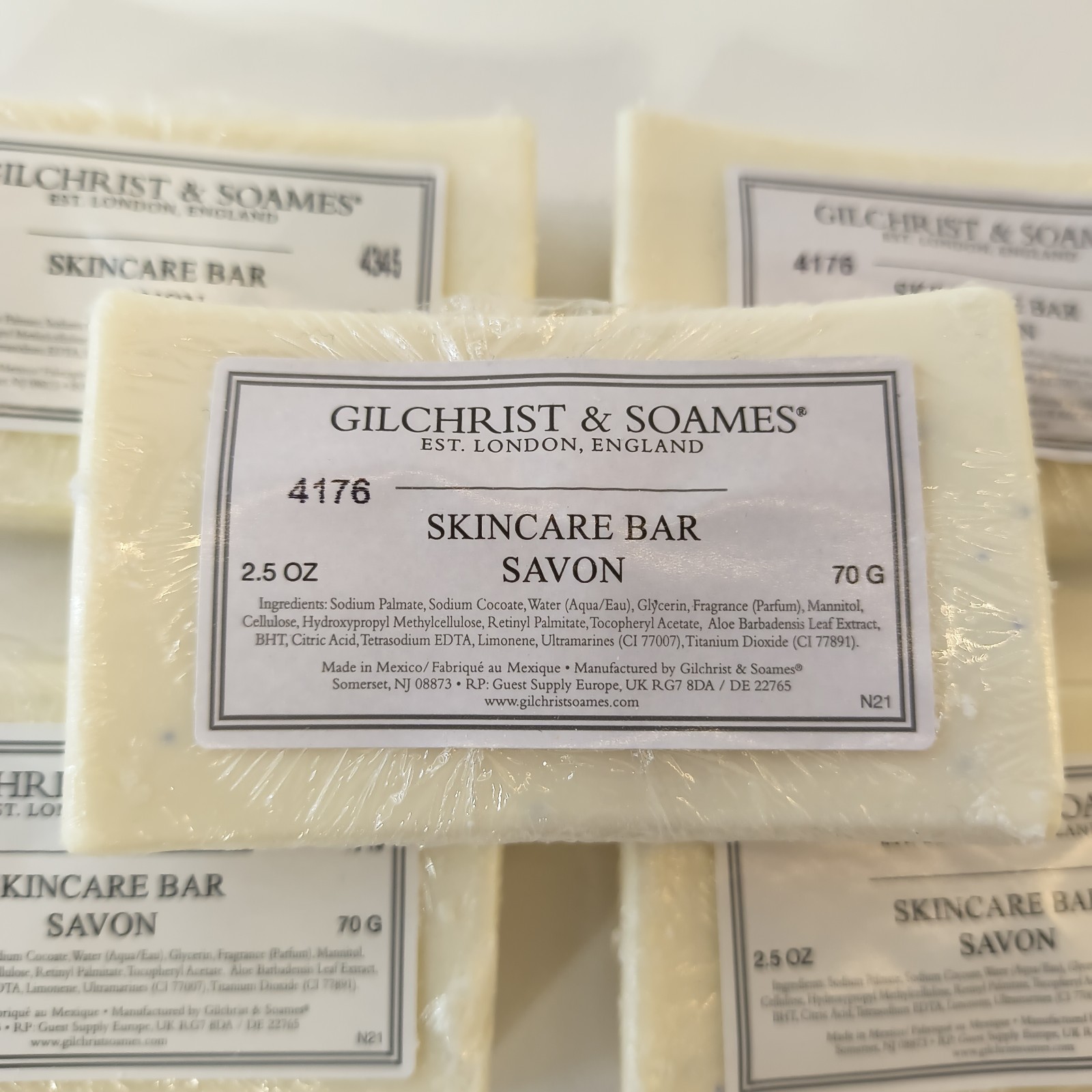 Lot 5 Gilchrist & Soames Skincare Bar Savon 2.5 oz Rectangle Saddle Travel Soap