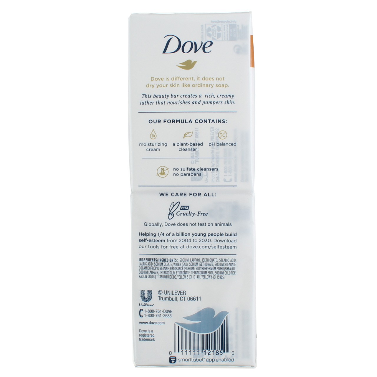 Dove Shea Butter Moisturizer Cream Bars, Shea Butter & Vanilla, 3.17 oz, 6 Ct