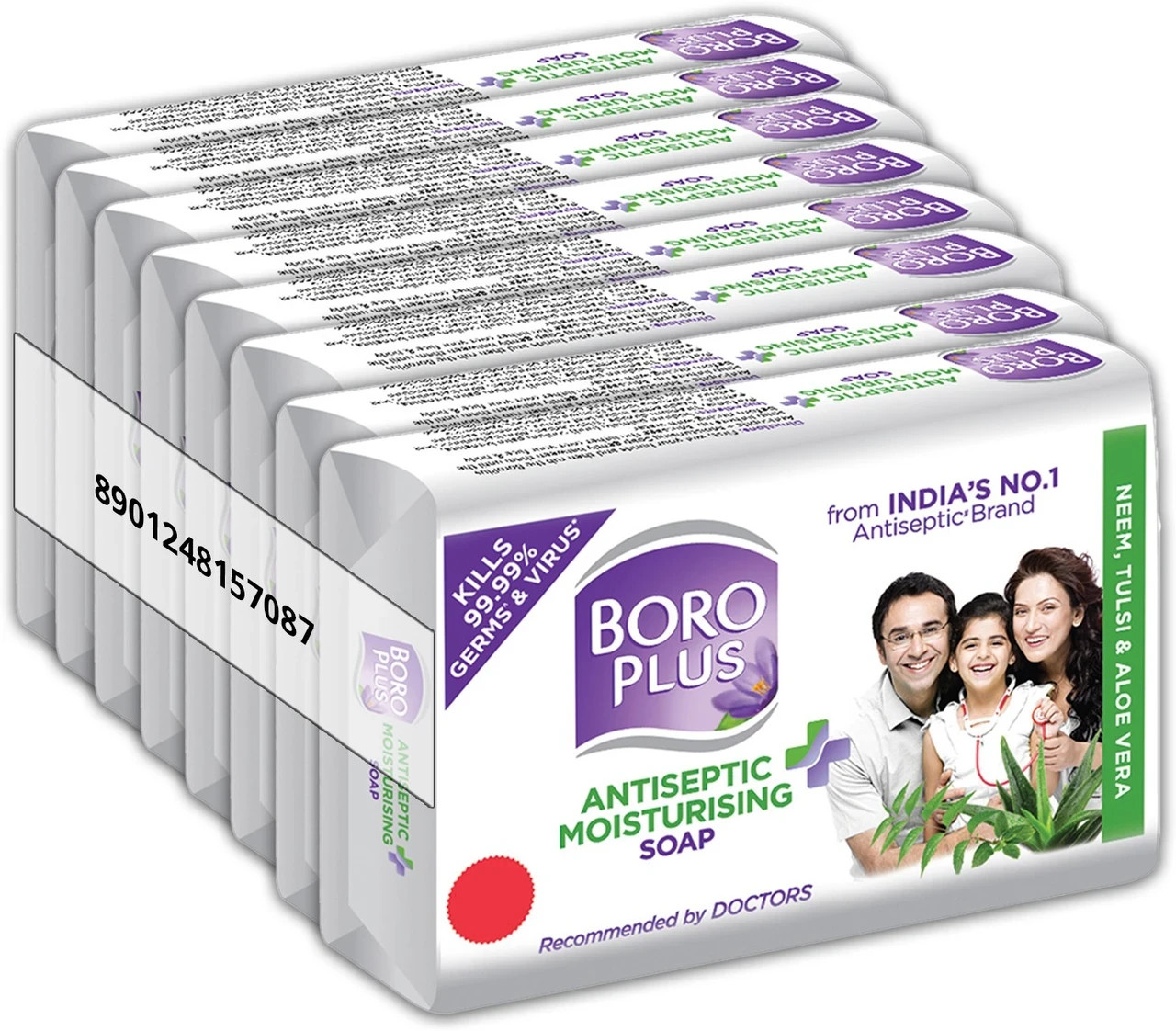 BOROPLUS Antiseptic Plus Moisturising Soap-Neem, Tulsi and Aloe Vera (6 x 125g)