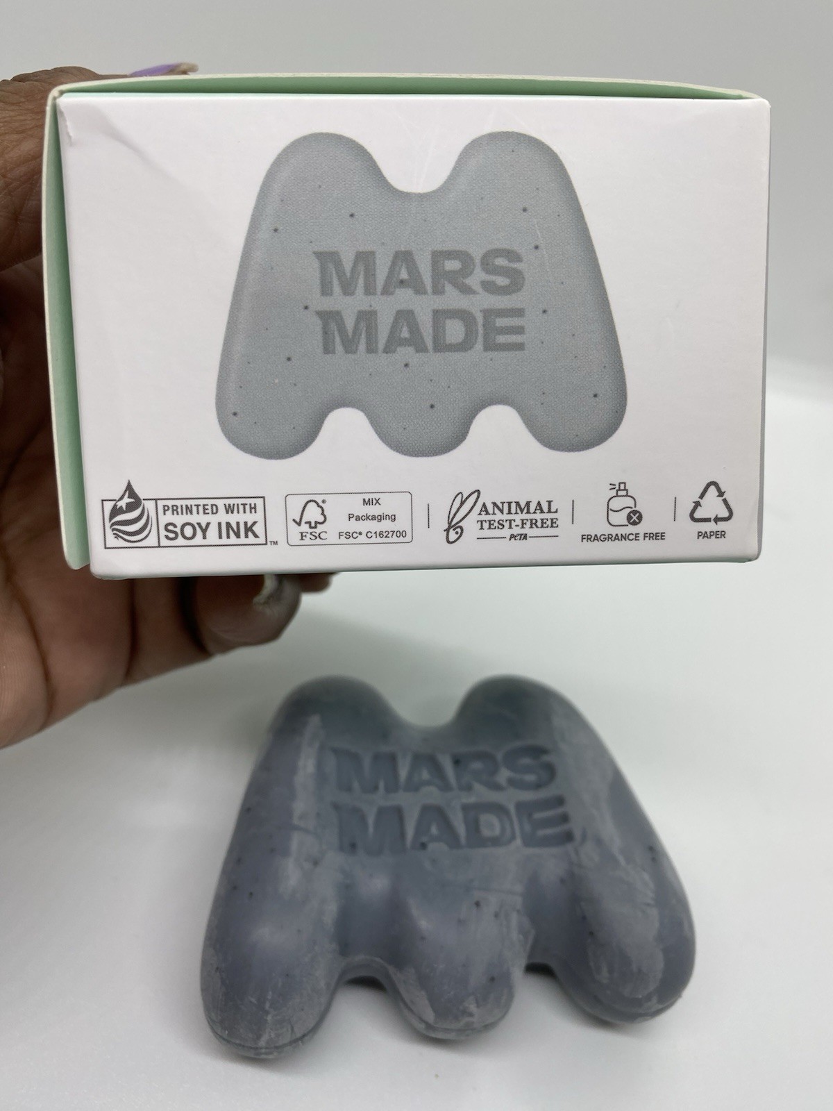 Mars Made Niacinamide Facial Bar Soap Black Sesame Vegan 3.35 oz Exp 07/2028
