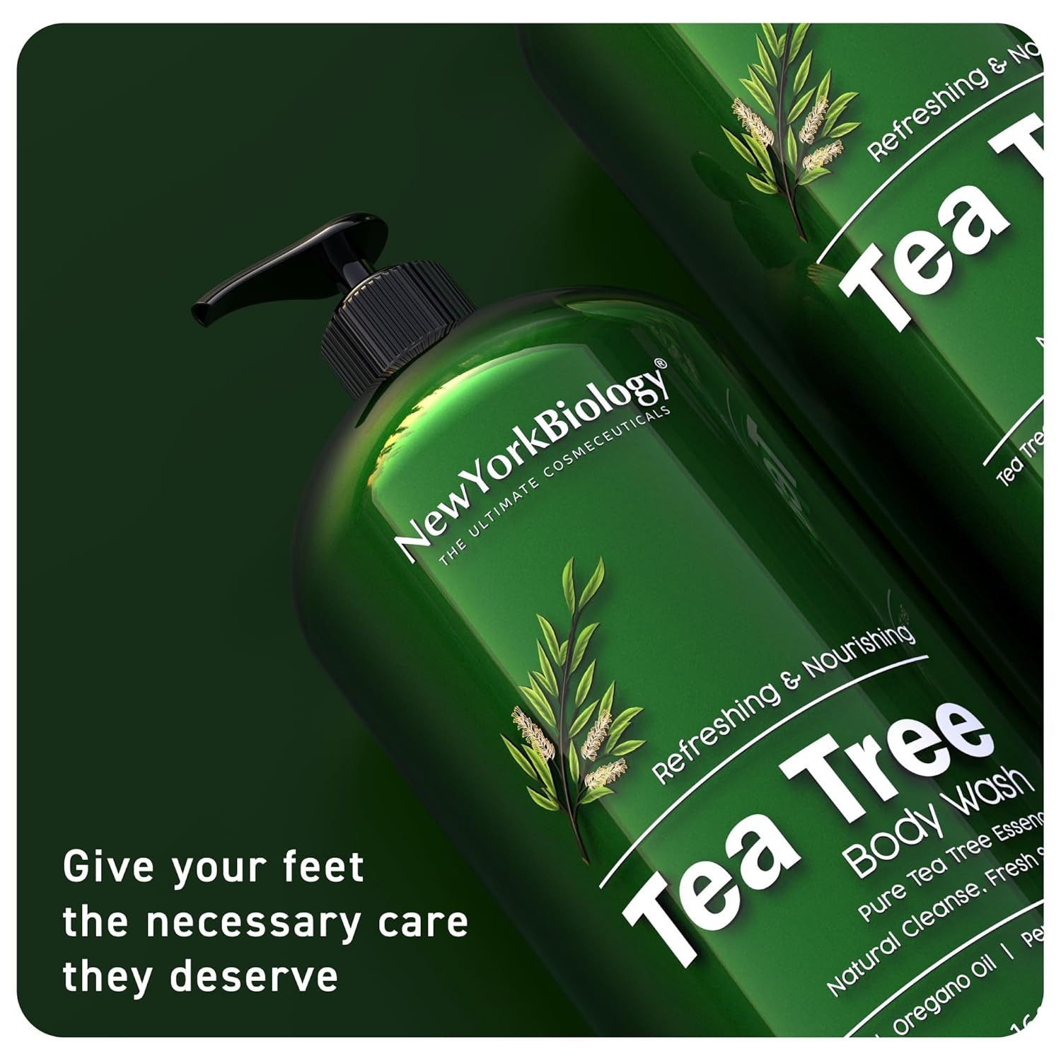 New York Biology Tea Tree Body Wash – Hydrating Cleanser – 16.9 Fl Oz