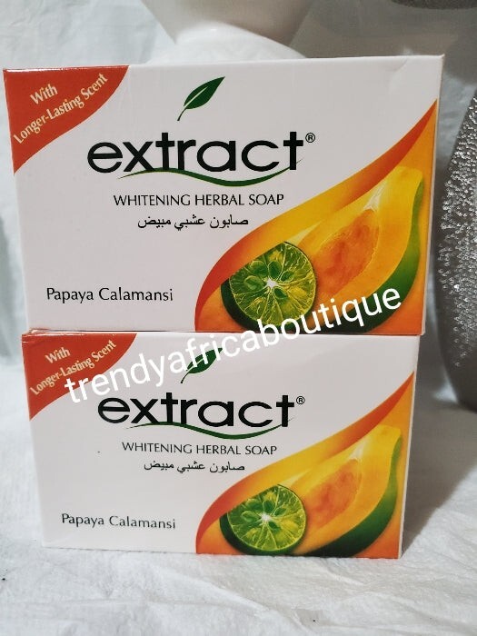 X2 Extract whitening soap with papaya. (NIGERIA) for Tougher SKIN. Lasting Scent