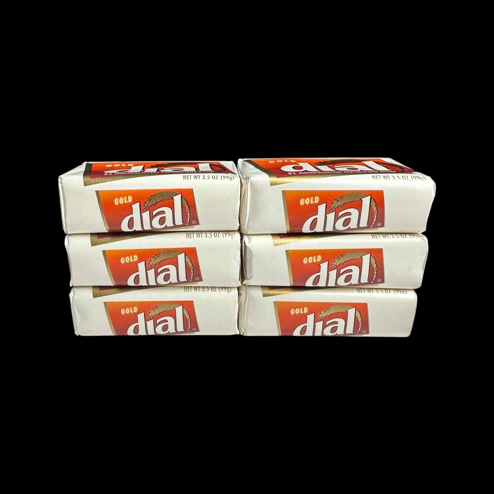 Vintage Dial Gold Antibacterial Deodorant Soap 3.5oz Bars Lot of 6 Made in USA