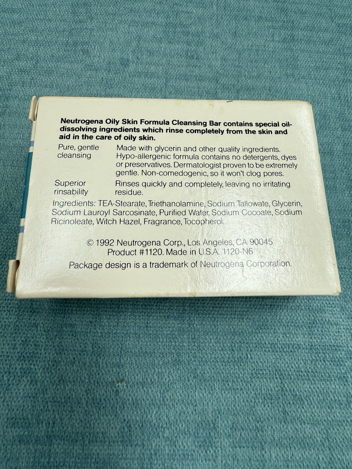 Neutrogena Soap NOS Transparent Facial Bars Oily Skin 1992 Vintage 3.5 Oz Rare