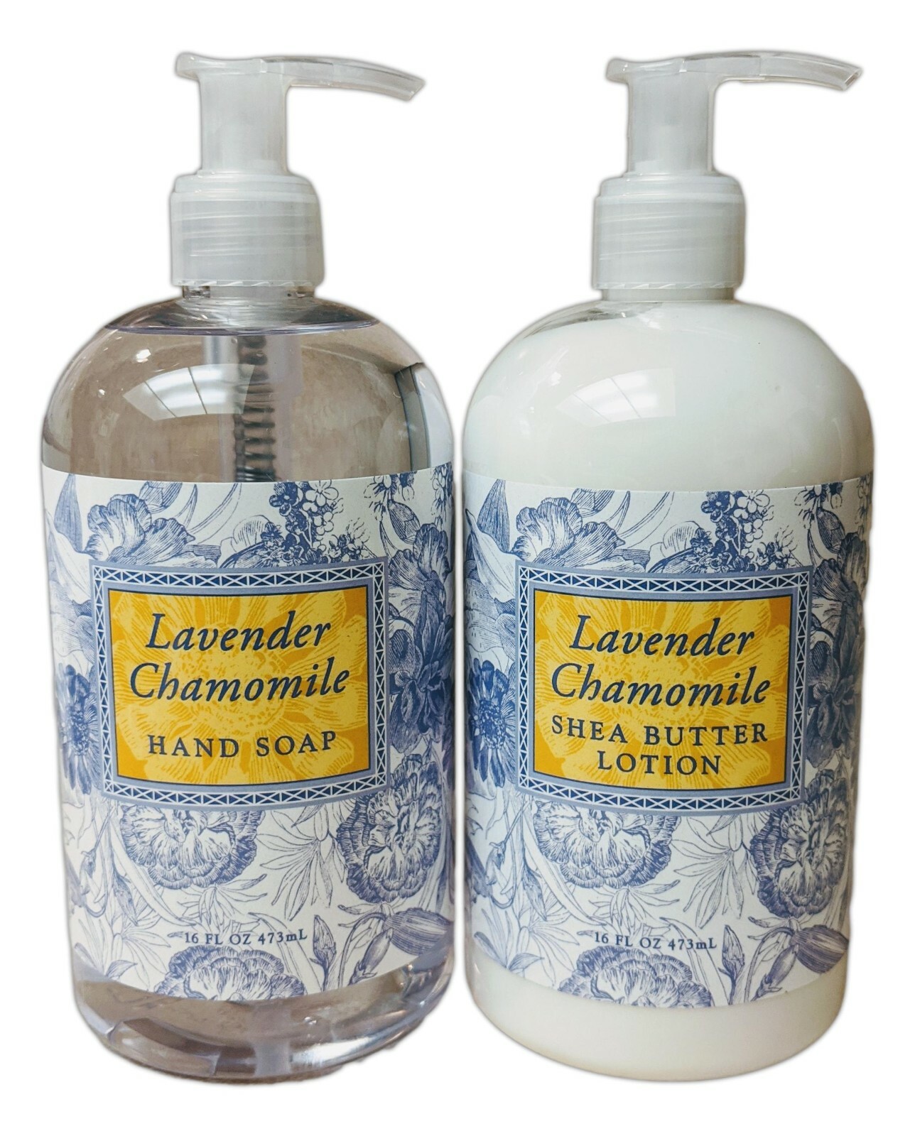 Greenwich Bay LAVENDER CHAMOMILE Shea Butter Hand Soap & Lotion Set, 16oz. Each