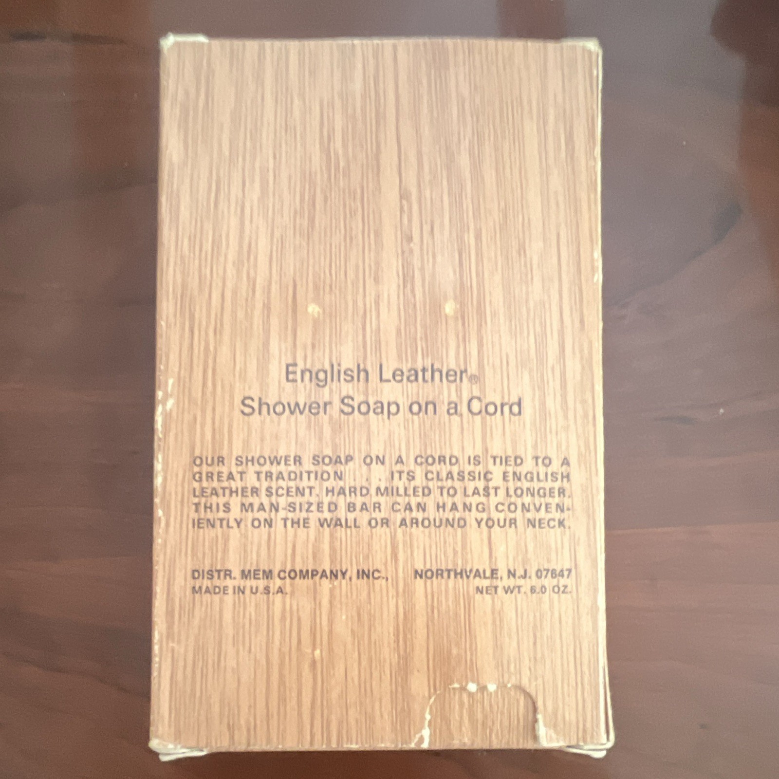 English Leather Shower Soap on a Cord Hard-Milled Leather Scent 6 oz Men