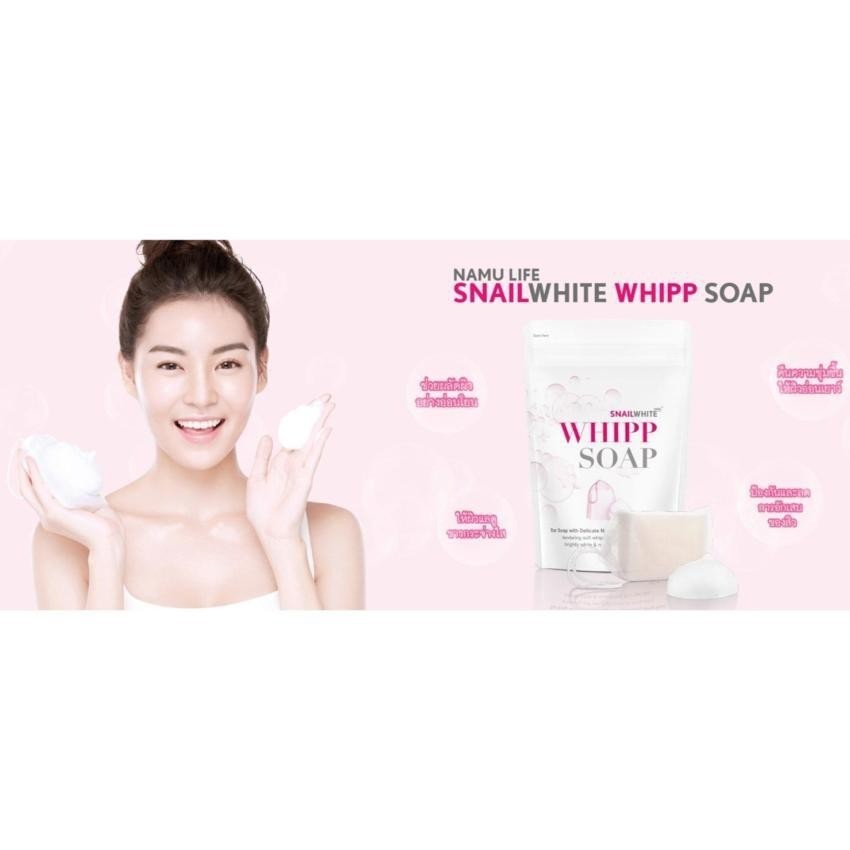 100g x 4 Snail White Whipp Soap Bar Namu Life For White Clear Firm Youthful Skin