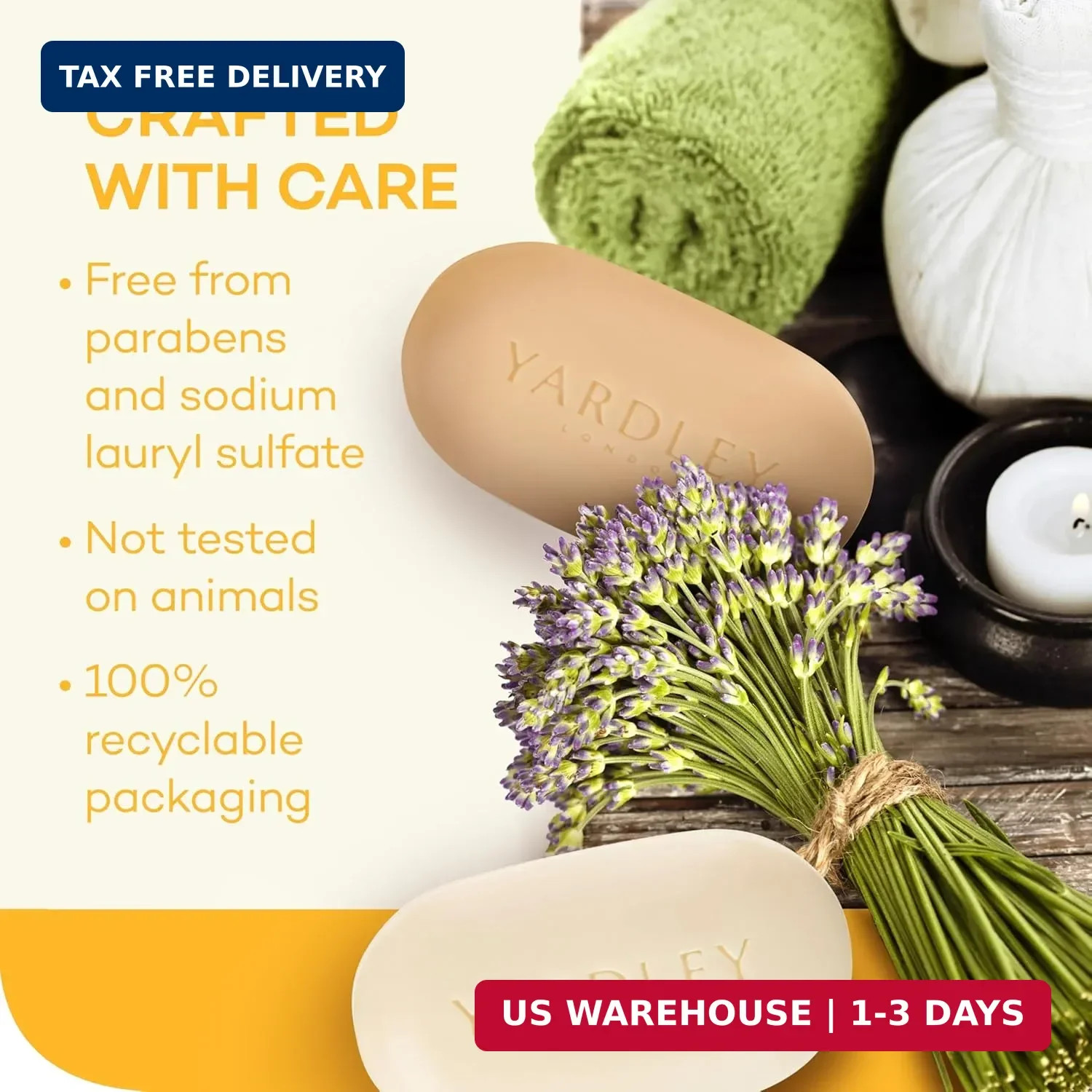 Yardley, London Vitamin C Bath Bar, 4 Ounce