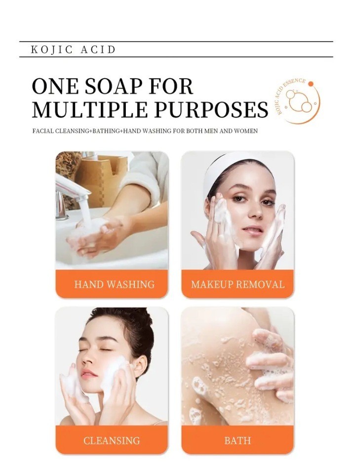 2Pack Kojic Acid Soap with Vitamin Skin Whitening Lightening Nature Handmade