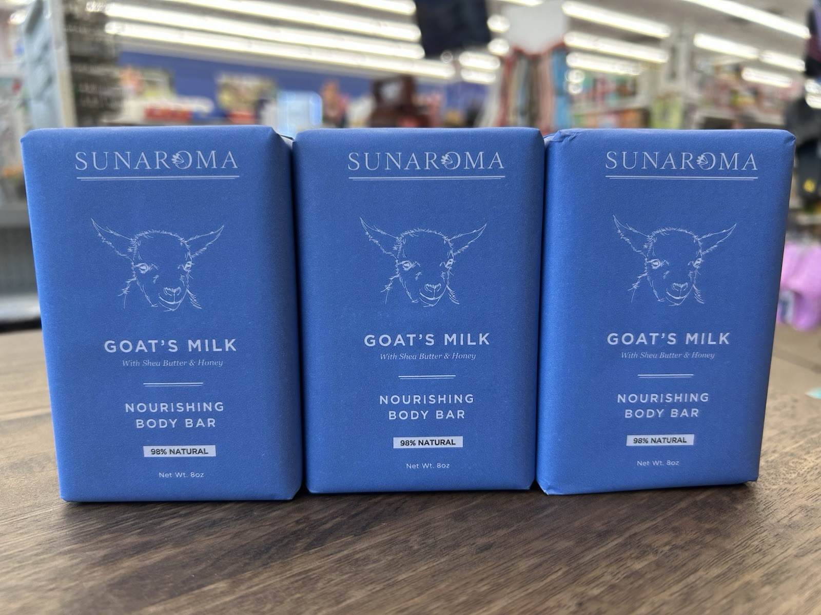 Sunaroma Calming Body Bar Goat’s Milk & Vitamin E Oil, 8oz (Pack Of 3)