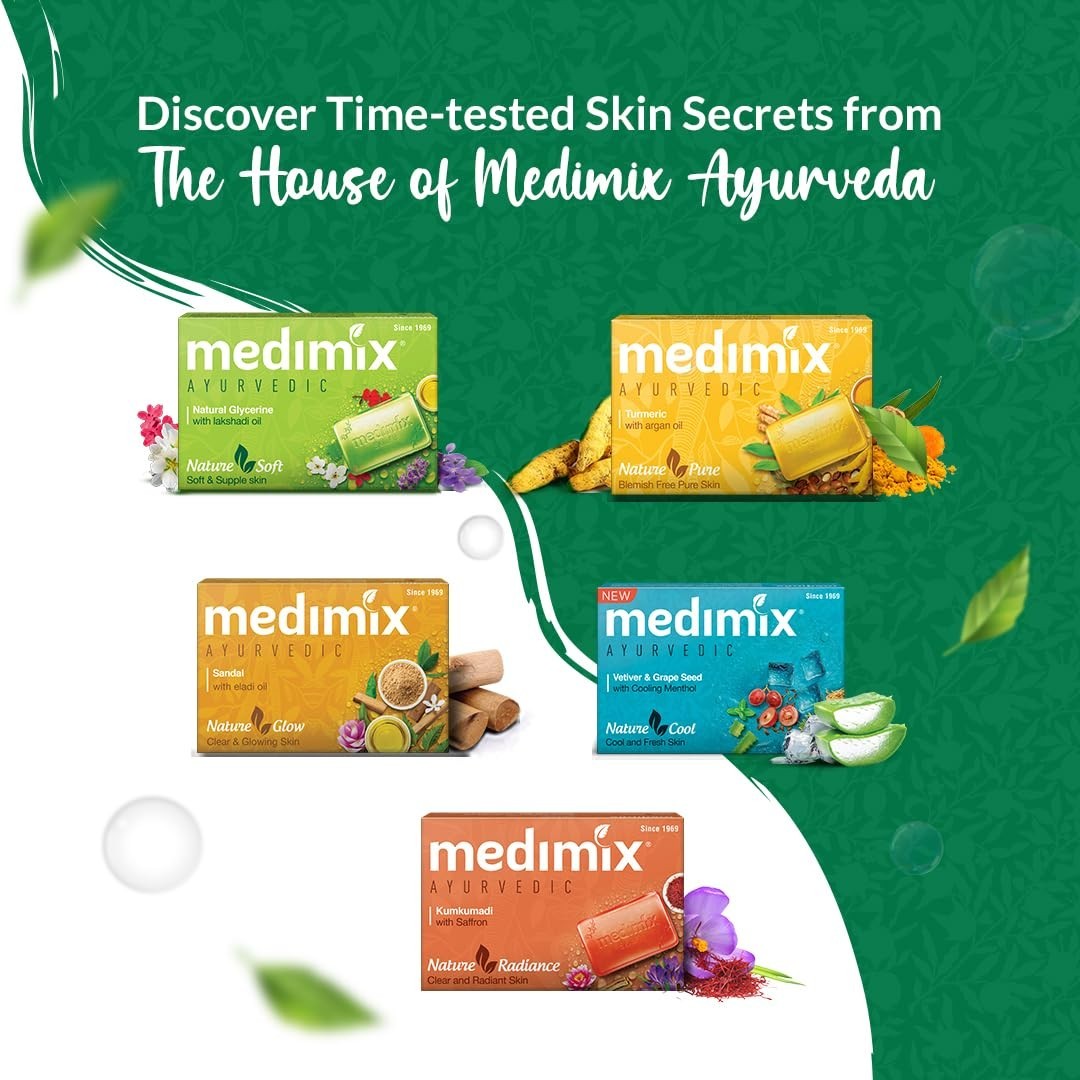 Medimix Ayurvedic Classic 18 Herbs Soap | Herbal Bathing Bar 125g (4+1 Pack)