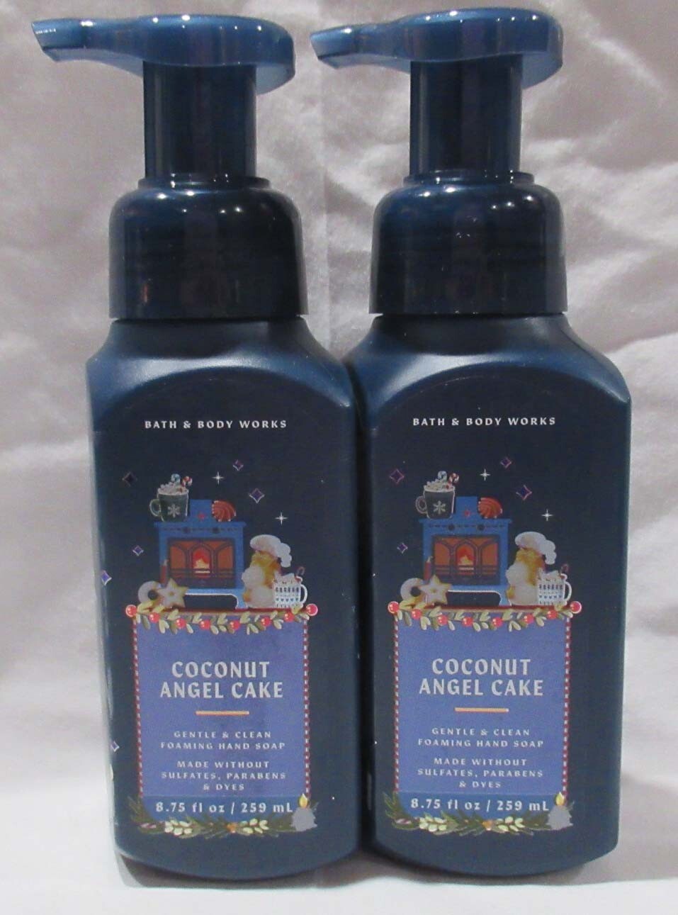 Bath & Body Works Gentle & Clean Foaming Hand Soap Set Lot 2 COCONUT ANGEL CAKE