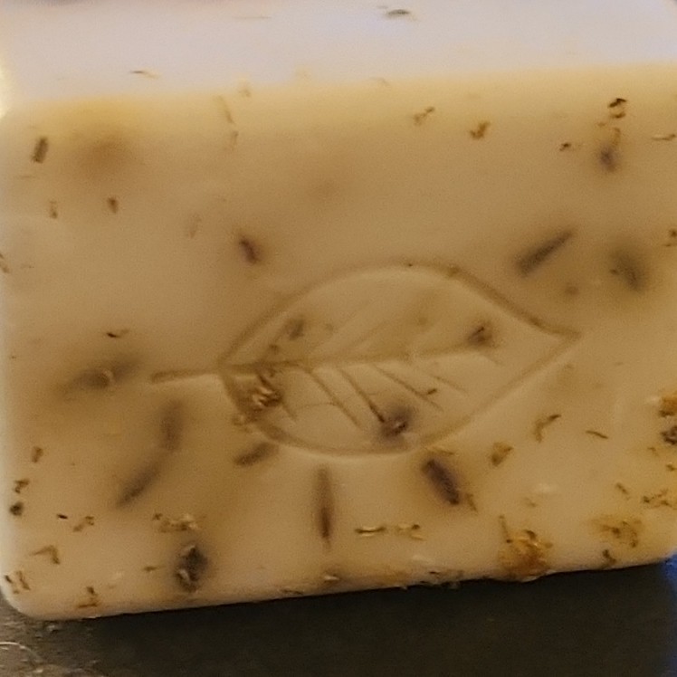 Handmade Botanical Rectangular Body Bar Soap, White/Brown, For Body & Hands