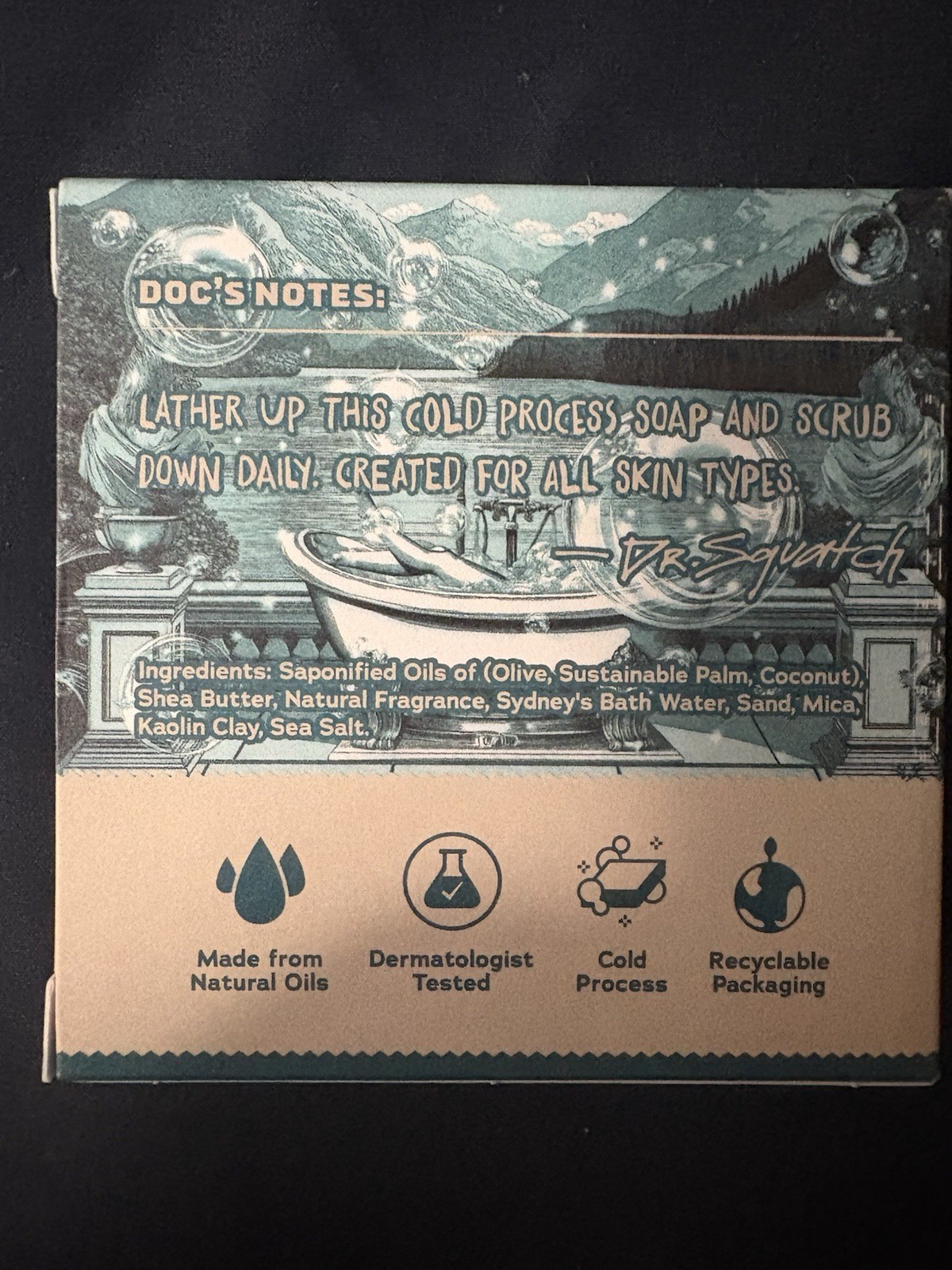 Dr. Squatch x Sydney Sweeney “Sydney’s Bathwater Bliss” Bar Soap – IN HAND #27
