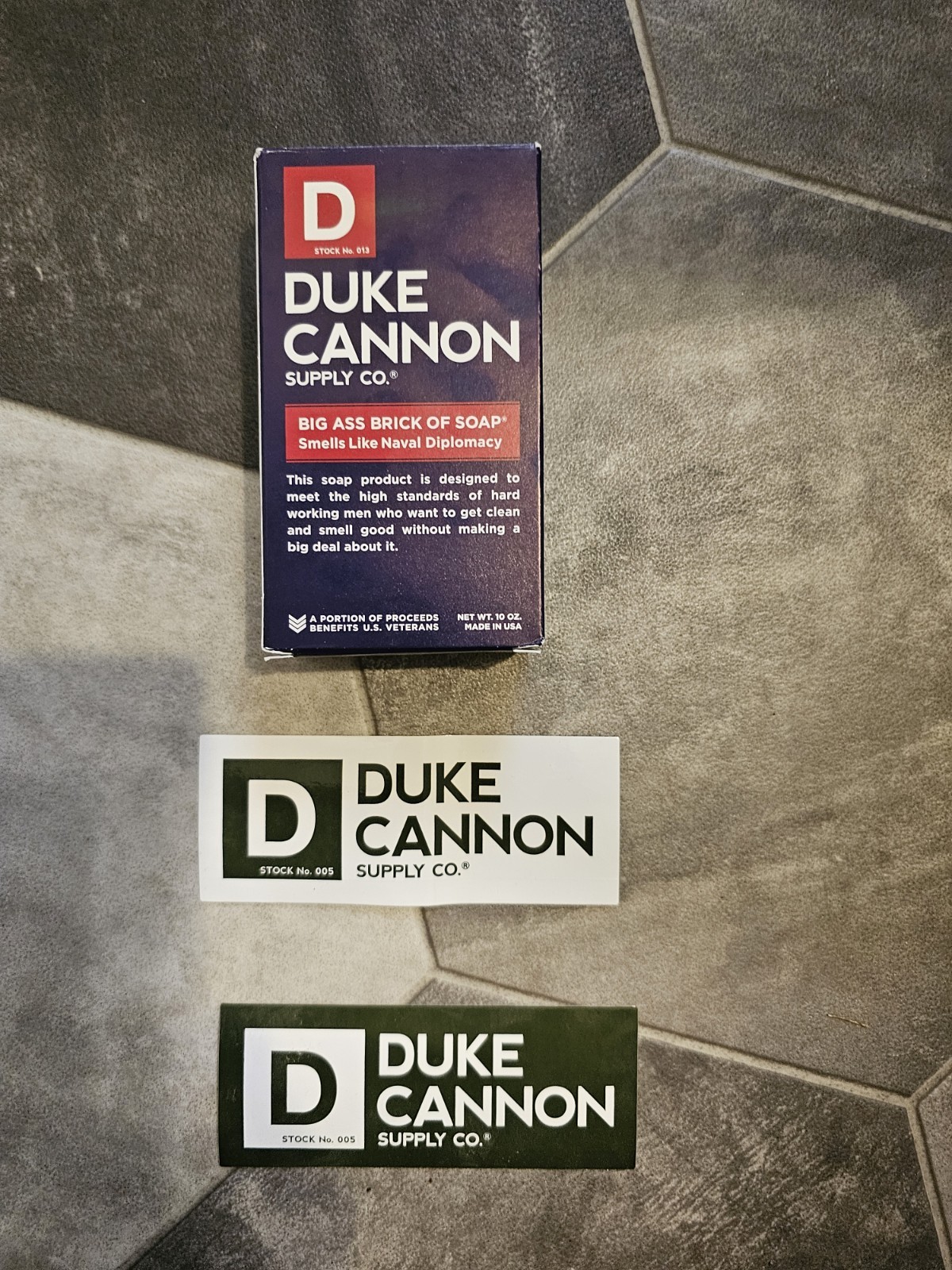 Duke Cannon Supply Co. Big A$$ Brick of Soap 10oz Naval Diplomacy & Stickers