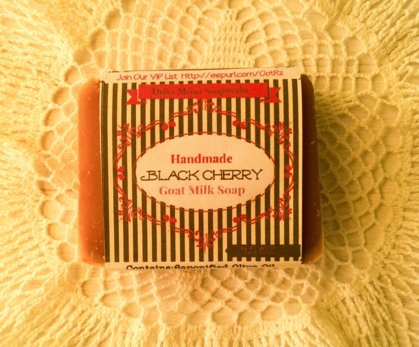 Handmade Black Cherry Goat Milk Soap, Super Mild, + samples, ships fast