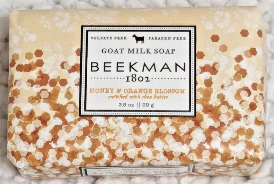Beekman 1802 Honey & Orange Blossom Goat Milk Soap Enriched w/Shea Butter 3.5oz