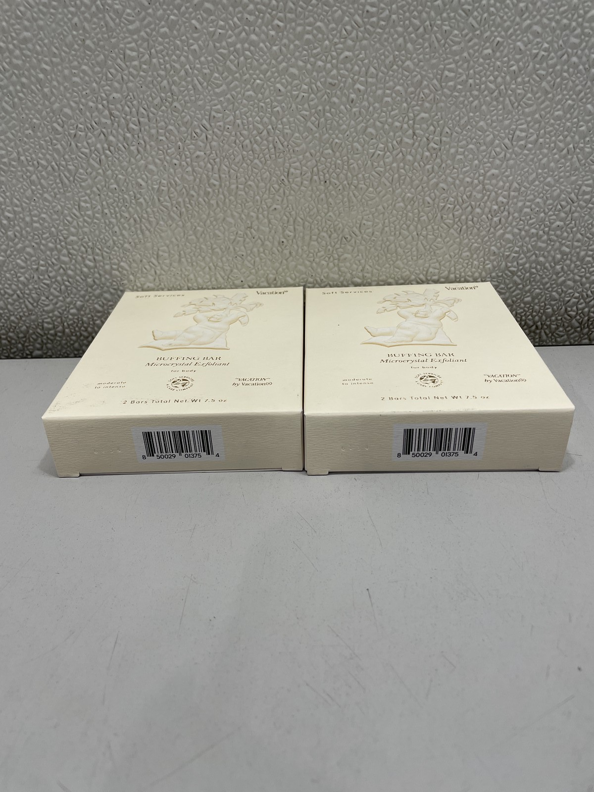 Lot Of 2 Vacation Buffing Bar Microcrystal Exfoliant Body Bar Duo, 7.5oz