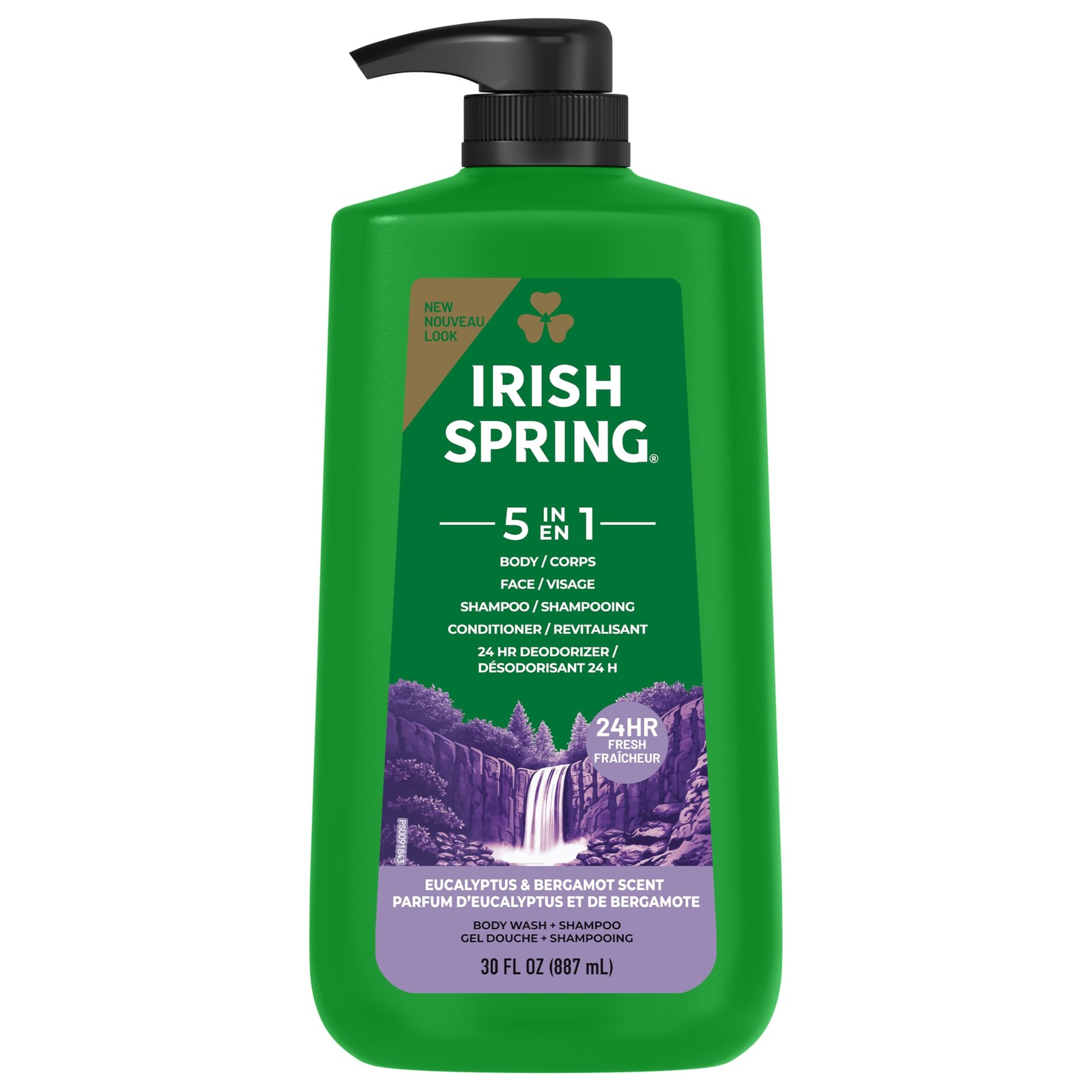 Irish Spring 5 in 1 Moisturizing Body Wash for 30 Ounce (Pack of 1), 5 1