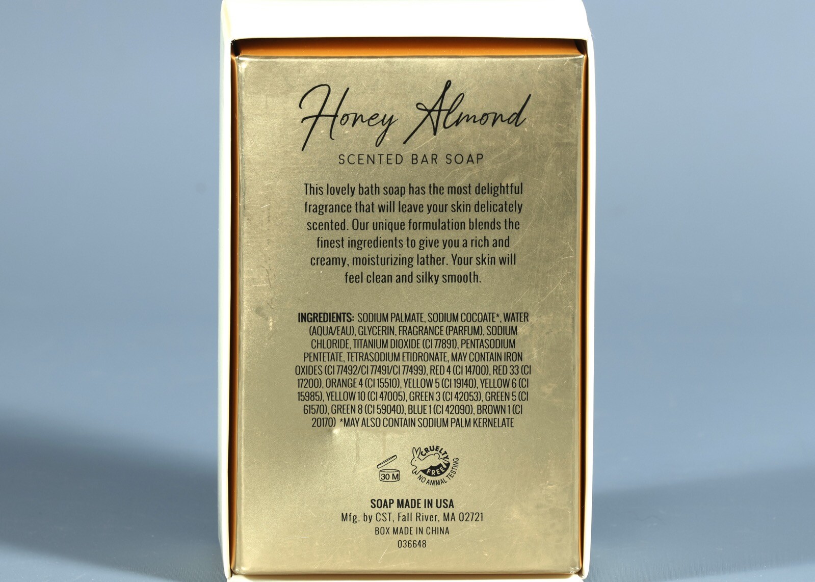 COMMONWEALTH S&T. CST HONEY ALMOND Scented Bar Soap 10oz. Pearl Bee Box
